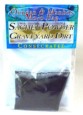 .5oz Graveyard Dirt Sachet Powder Consecrated