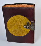 Tree Of Life Aged Looking Paper Leather W/ Latch