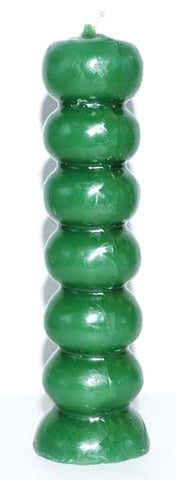 Green Seven Knob Candles