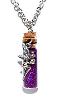 Fairy Purple Glitter Necklace