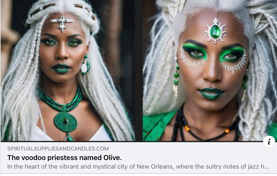 A Voodoo Priestess named Olive (part 2).