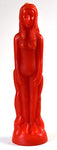 8" Red Female Candle