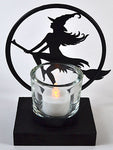 6" Witch By Moonlight Tealight Holder