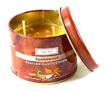 Sandalo (sandalwood) Quartz Tin Candle