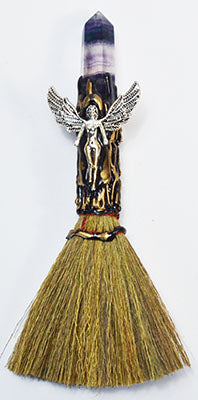 7 1/2" Angel W Crystal Broom