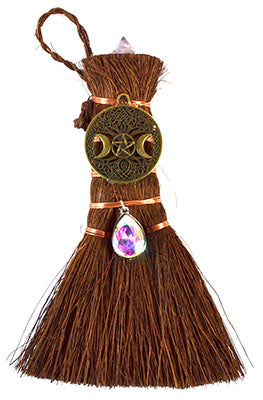 6" Triple Moon & Pentagram Broom