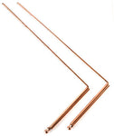 (set Of 2) 12" X 4 3/4" Copper Drowsing Rod W/ Bag