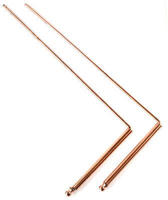 (set Of 2) 12" X 4 3/4" Copper Drowsing Rod W/ Bag