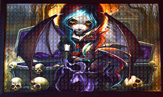 17 5/8" X  19 1/2" Vampire Girl Door Mat