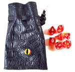 Red/ Yellow Eye Bag Gaming Dice