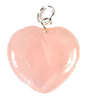 7/8" Rose Quartz Heart