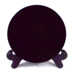 10cm Black Obsidian Scrying Mirror W/ Stand