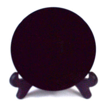 10cm Black Obsidian Scrying Mirror W/ Stand