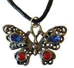 Butterfly Red & Blue amulet