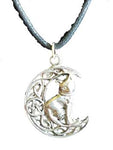 Celtic Moon & Cat amulet