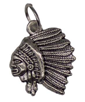 3/4" Indian Head Amulet