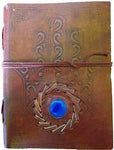 5" X 7" Evil Eye Stone Embossed Leather W- Cord