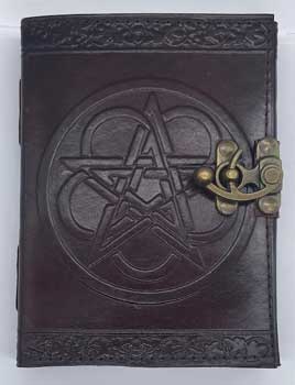 Pentagram Leather Blank Book W- Latch