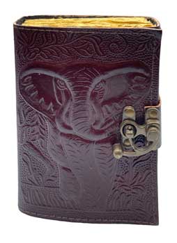 Elephant Aged Looking Paper Leather W- Latch