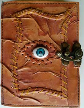 All Knowing Eye Leather Blank Book W- Latch