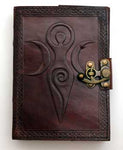 Maiden Mother Moon Leather Blank Book W- Latch