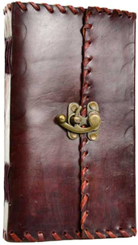 1842 Poetry Leather Blank Book W- Latch