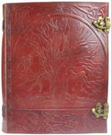 10" X 13" Tree Leather Blank Book W- Latch