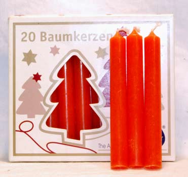1-2" Orange Chime Candle 20 Pack