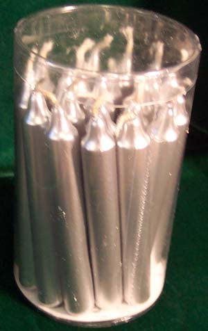 1-2" Silver Chime Candle 20 Pack