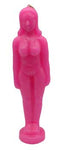 6 3/4" Pink Woman Candle