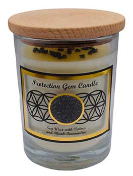 Protection Gem Stone Soy Candle