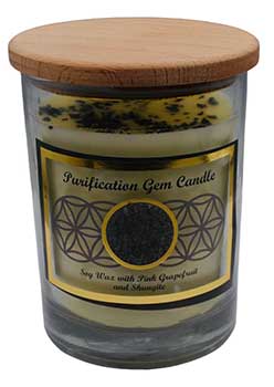 Purification Gem Stone Soy Candle