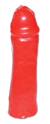 6 1-2" Red Male Gender Candle