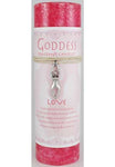 Love Pillar Candle With Goddess Necklace