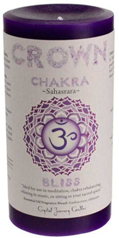 Crown Chakra Pillar Candle 3" X 6"