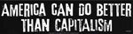 America Can Do Better Than Capitalism Bumper Sticker