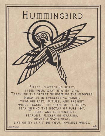 Hummingbird Prayer Poster