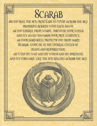 Scarab Prayer Poster