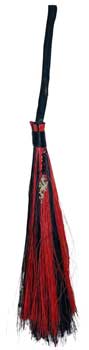 21+" Dragon Black & Red Broom