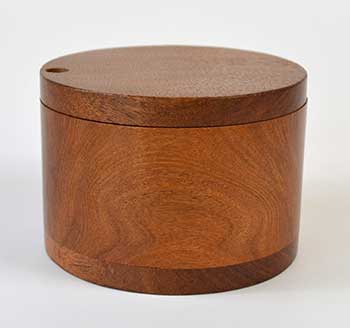 3 3/4" Swivel Cover Acacia Wood Box