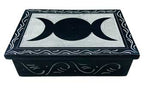 4" X 6" Triple Moon Soapstone Box