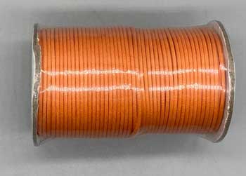 Orange Waxed Cotton Cord 2mm 100 Yds