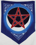 Pentacle Moon Pennant 18" X 16"