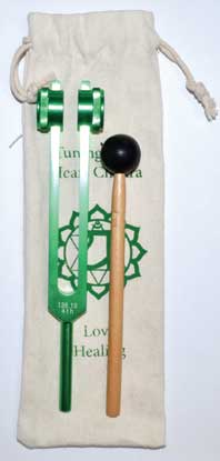 8 1-2" Heart (green) Tuning Fork