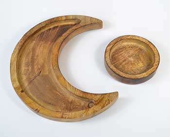 10 1/4" Moon Wooden Tray