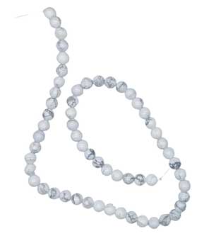 6mm Howlite Beads