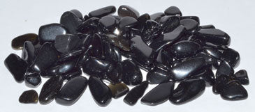 1 Lb Obsidian, Black Tumbled Chips 7-9mm