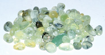 1 Lb Prehnite, Green Tumbled Chips 6-8mm