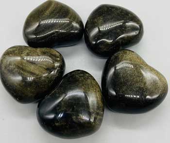 2" Obsidian, Golden Heart