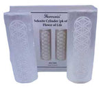 Flower Of Life Selenite Harmonizer (set Of 2)